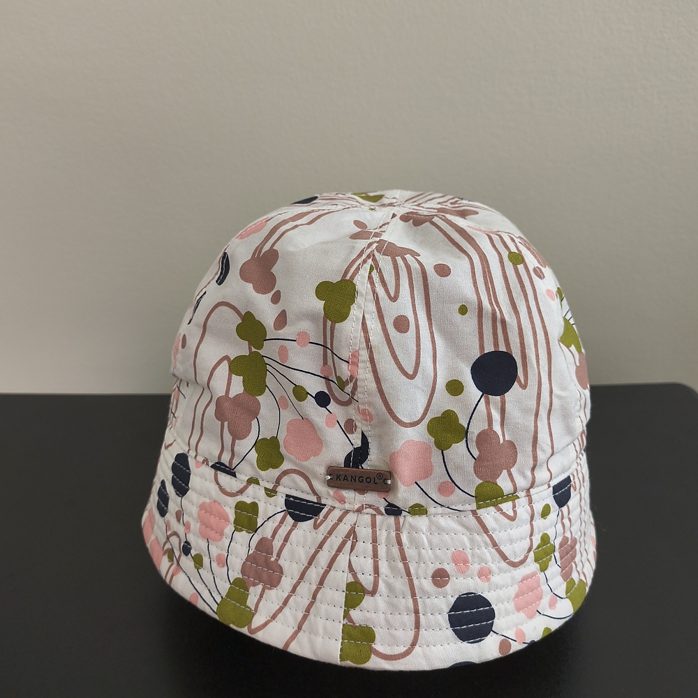 Kangol Abstract Pattern Bucket Hat - White, Pink, Green